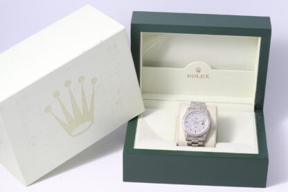 Rolex Day-Date 18239 White Gold 1997 With Full Diamond Set 36mm Men’s Watch