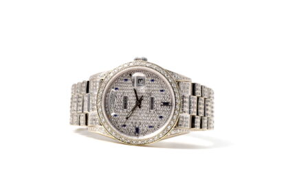 Rolex Day-Date 18239 White Gold 1997 With Full Diamond Set 36mm Men’s Watch