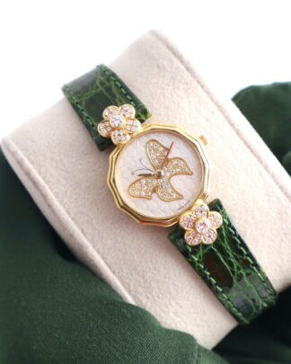 Corum Butterfly MOP Dial 18 ct Gold Diamond Set 24 mm 30.942.65 Women's Watch