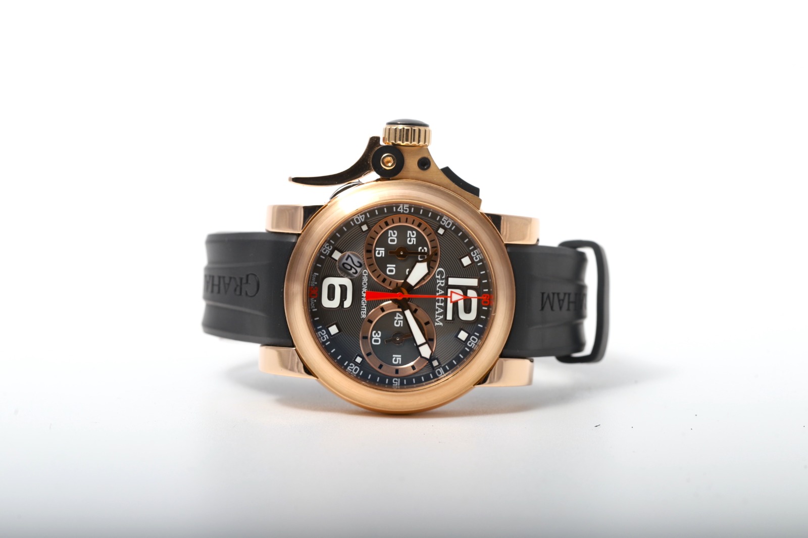 Graham Chronofighter Trigger 2TRAR.B05A Solid Rose Gold 46mm Men s Watch
