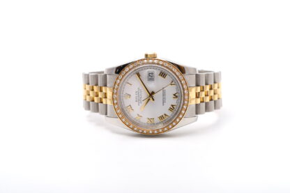 Rolex Datejust 36mm White Dial 116233 Bimetal Diamond Bezel Jubilee Unisex Watch - Image 6