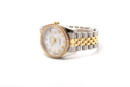 Rolex Datejust 36mm White Dial 116233 Bimetal Diamond Bezel Jubilee Unisex Watch - Image 7
