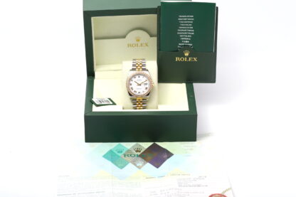 Rolex Datejust 36mm White Dial 116233 Bimetal Diamond Bezel Jubilee Unisex Watch - Image 2