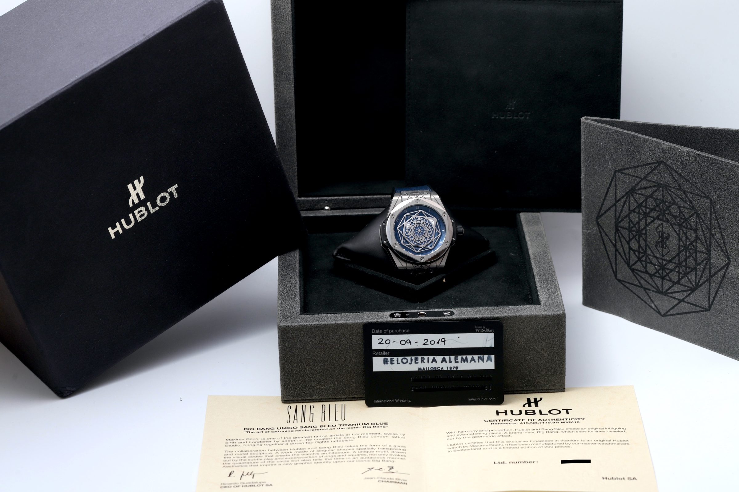 Hublot Big Bang Sang Bleu Titanium 45mm Limited Edition Automatic Men's Watch - Image 3