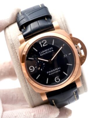 Panerai Luminor Marina PAM01112 44mm Blue Dial 18ct Rose Gold Men's Watch