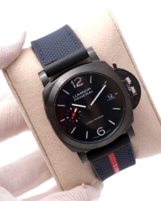 Panerai Luminor Quaranta Steel DLC Luna Rossa PAM01408 40mm Blue Men's Watch