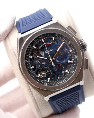 Zenith Defy El Primero 21 Titanium 44mm Blue Skeleton Automatic Men's Watch