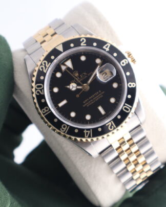 Rolex GMT Master II 40mm 16713 Black Dial "Zombie" Jubilee Men's Watch