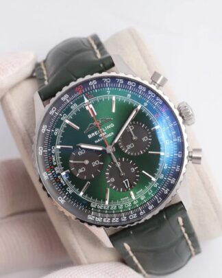 Breitling Navitimer B01 Green Dial Chronograph AB0137 46mm Men's Watch