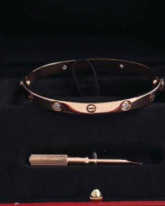 Cartier Love Bracelet Diamonds 18 ct Rose Gold 2022 Size 19