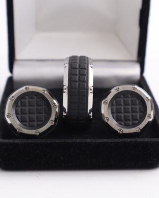 Audemars Piguet Royal Oak Cufflinks & Royal Oak Offshore Titanium Ring Size Q
