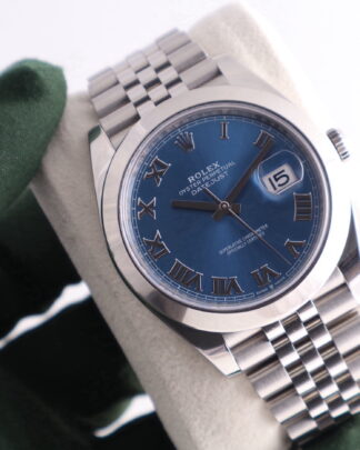 Rolex Datejust Azzurro Blue Dial 126300 41mm Jubilee Steel 2024 Men's Watch