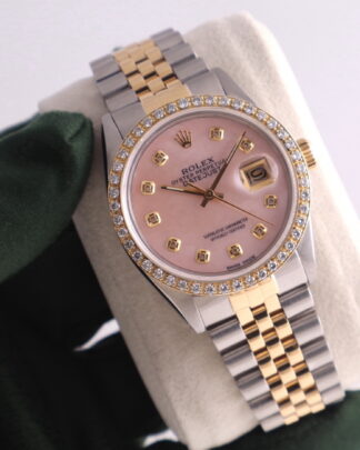 Rolex Datejust 36 mm Jubilee Steel & Gold 16013 Mother or Pearl Women's Watch