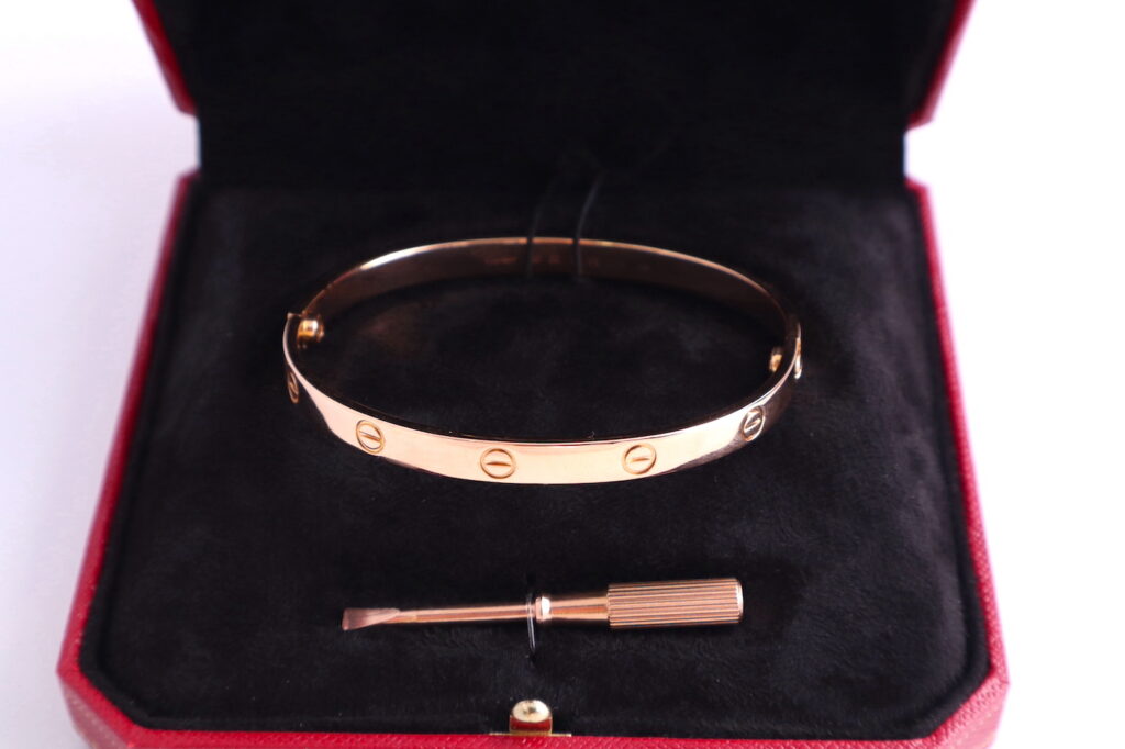 Cartier Love Bangle 18k Rose Gold Size 20