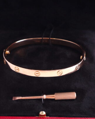 Cartier Love Bangle 18k Rose Gold Size 20