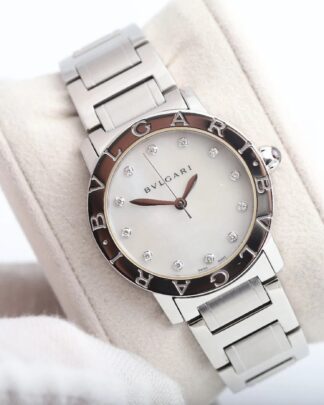 Bvlgari Bulgari BBL33S 33mm Mother of Pearl Diamond Dial Automatic Women’s Watch