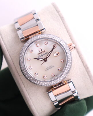 Omega De Ville Ladymatic 18k Rose Gold & Diamonds Automatic 34mm Women's Watch