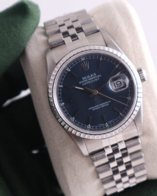 Rolex Datejust 36 mm Jubilee Blue Dial Steel 16220 Men's Watch