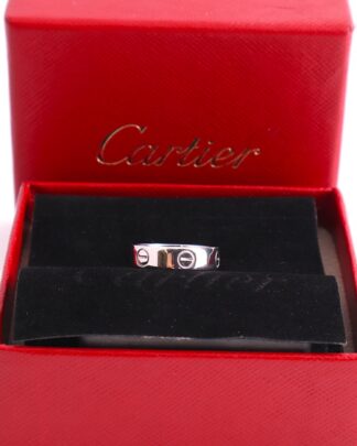 Cartier Love Ring 18k White Gold 53mm M 1/2 Size Women's Ring