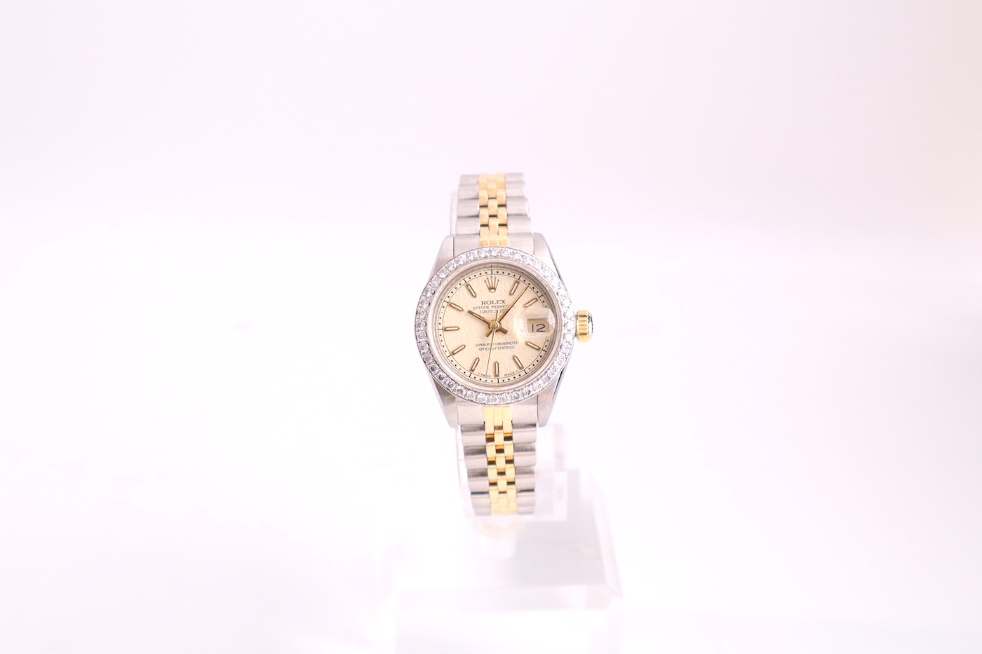 Rolex Datejust 26mm 69173 Bimetal Jubilee Dial Diamond Bezel Women's Watch - Image 3