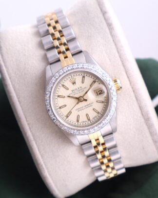 Rolex Datejust 26mm 69173 Bimetal Jubilee Dial Diamond Bezel Women's Watch
