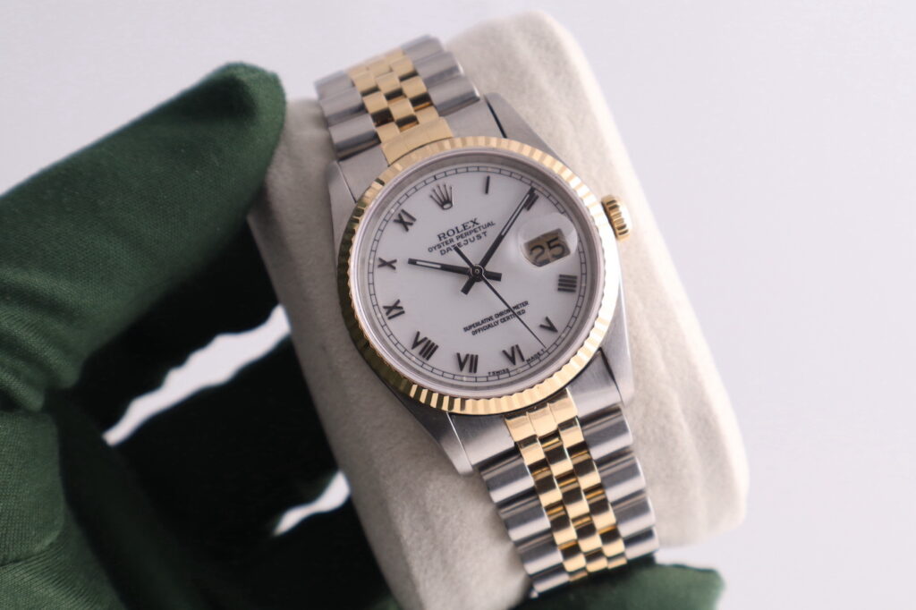 Rolex Datejust 36 mm Jubilee Steel & Gold 16233 Roman Numerals Men's Watch