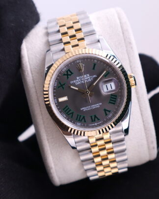 Rolex Datejust 36mm 126233 Steel & Gold Wimbledon Grey Dial Automatic Mens Watch
