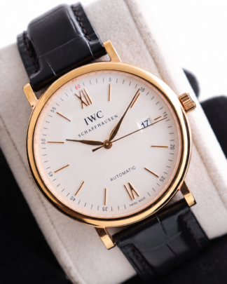 IWC Portofino 18k Rose Gold IW356504 Cream Dial 40mm Automatic Men’s Watch